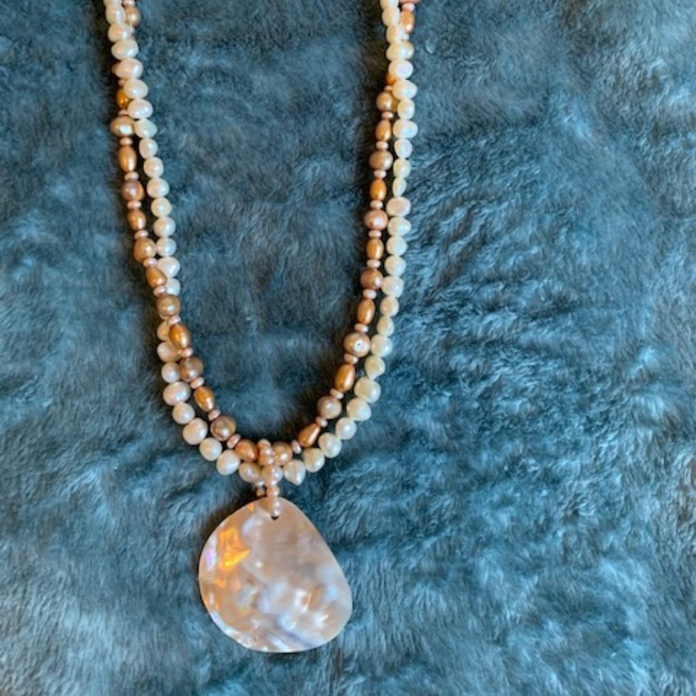 One-of-a-Kind, Abalone and Pearl Necklace